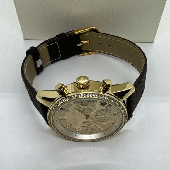 Michael Kors Ritz MK6356 Women\'s Black Leather Analog Dial Quartz Watch JNA90 main image 9